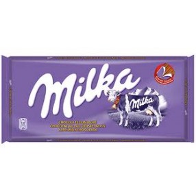 MILKA chocolate con leche tableta 125 grs